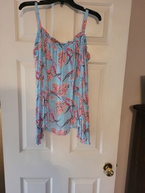 Crown & Ivy Blue Floral Spaghetti-Strap Camisole